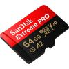 Карта пам`ятi MicroSDXC 64GB UHS-I U3 R200/W90MB/s SanDisk Extreme Pro V30 + SD-адаптер (SDSQXCU-064G-GN6MA)