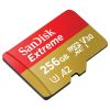 Карта пам`ятi MicroSDXC 256GB C10 UHS-I SanDisk Extreme V30 U3 R190/W130MB/s + SD (SDSQXAV-256G-GN6MA)