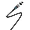 Кабель Borofone BU16 USB - Lightning, 1.2 м, магнітний, Black (BU16LB)