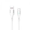 Кабель SkyDolphin S06T LED Smart Power USB - Type-C 1м, White (USB-000556)