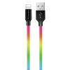 Кабель ColorWay USB-Lightning, 2.4А, 1м, Multicolor (CW-CBUL016-MC)