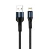 Кабель ColorWay USB-Lightning, nylon, 2.4А, 1м, Black (CW-CBUL045-BK)