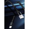 Кабель ColorWay USB-Lightning, nylon, 2.4А, 1м, Black (CW-CBUL045-BK)