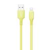 Кабель ColorWay USB-Lightning, soft silicone, 2.4А, 1м, Yellow (CW-CBUL043-Y)