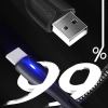 Кабель ColorWay USB-Type-C, 2.4А, 1м, PVC + Led, Black (CW-CBUC034-BK)