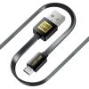 Кабель Luxe Cube Flat USB-microUSB, 1м, чорний (2231252966013)