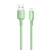 Кабель ColorWay USB-Lightning, soft silicone, 2.4А, 1м, Green (CW-CBUL042-GR)