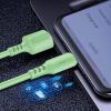 Кабель ColorWay USB-microUSB, soft silicone, 2.4А, 1м, Green (CW-CBUM042-GR)