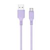 Кабель ColorWay USB-USB Type-C, soft silicone, 2.4А, 1м, Purple (CW-CBUC044-PU)