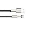 Кабель ColorWay USB-microUSB, head metal, 2.4А, 1м, Black (CW-CBUM046-BK)