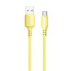 Кабель ColorWay USB-USB Type-C, soft silicone, 2.4А, 1м, Yellow (CW-CBUC043-Y)