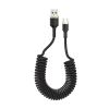 Кабель ColorWay USB-USB Type-C, spiral, 2.4А, 1м, Black (CW-CBUC051-BK)