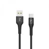 Кабель SkyDolphin S05T TPE Frost Line USB - Type-C 1м, Black (USB-000551)