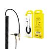 Аудіо-кабель SkyDolphin SR08 Spring Wire 3.5 мм-3.5 мм, 1 м, Black (AUX-000062)