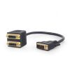 Розгалужувач Cablexpert (A-DVI-2DVI-01) 1хDVI-2хDVI, 0.3м, Black