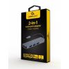 Концентратор USB-C Cablexpert 3хUSB3.1 метал, Grey (A-CM-COMBO2-01)