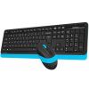 Комплект (клавіатура, мишка) бездротовий A4Tech FG1010 Black/Blue USB