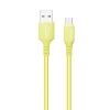 Кабель ColorWay USB-microUSB, soft silicone, 2.4А, 1м, Yellow (CW-CBUM043-Y)