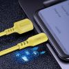 Кабель ColorWay USB-microUSB, soft silicone, 2.4А, 1м, Yellow (CW-CBUM043-Y)