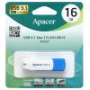 Флеш-накопичувач USB3.1 16GB Apacer AH357 Blue/White (AP16GAH357U-1)