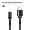 Кабель Grand-X USB-USB Type-C, 3A, 1.2м, Fast Сharge, Black (FC-12B)