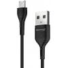 Кабель Grand-X USB-microUSB, Cu, 3A, 1м, Fast Сharge, Black (PM-03B)