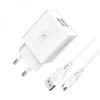 Зарядний пристрій SkyDolphin SC30V (2USB, 2.1A) White (MZP-000114) + кабель Type-C