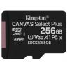 Карта пам`яті MicroSDXC 256GB UHS-I/U3 Class 10 Kingston Canvas Select Plus R100/W85MB/s (SDCS2/256GBSP)