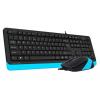 Комплект (клавіатура, мишка) A4Tech F1010 Black/Blue USB