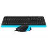 Комплект (клавіатура, мишка) A4Tech F1010 Black/Blue USB