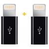 Адаптер XoKo AC-030 microUSB-Lightning Black 2шт. (XK-AC030-BK2)