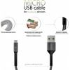 Кабель Intaleo CB0 USB-microUSB 0.2м Black/Grey (1283126495632)