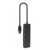 Концентратор USB Type-C Cablexpert 4хUSB2.0, пластик, Black (UHB-CM-U2P4-01)