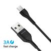 Кабель Grand-X USB-USB Type C, Cu, 3A, 1м, Fast Сharge, Black (PC-03B)