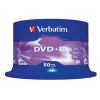 DVD+R 4.7GB VERBATIM  Cake Box (43550) 16x, 50шт Silver